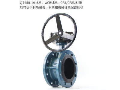 工厂直供D341X-10Q球墨铸铁涡轮法兰蝶阀耐磨软密封蝶阀现货图2