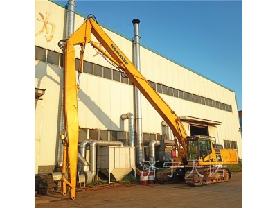 可定制工厂挖机拆楼臂钩机三节拆楼加长臂 烟囱 危楼拆除臂图2