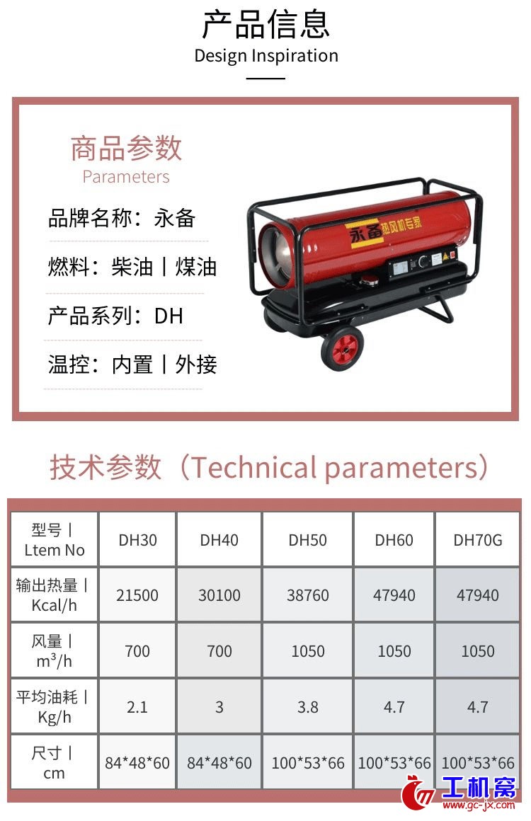 DH系列技术参数图